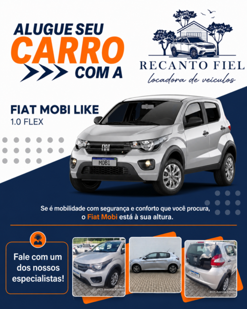 FIAT MOBI LIKE 1.0 FLEX CINZA